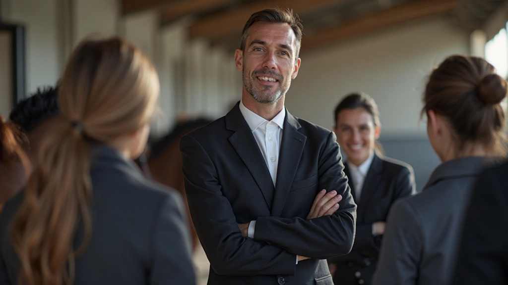 مجموعة من المتدربين في حلقة تدريبية يتعلمون تقنيات القيادة الأساسية من مدرب متخصص